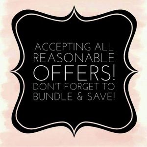 LIKE SOMETHING?  Send a reasonable offer, or bundle and save! 🖤